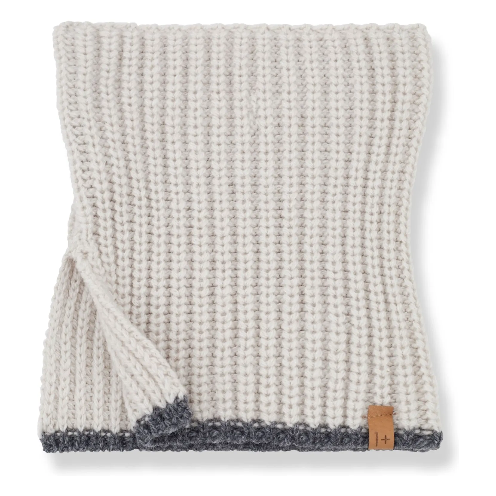 1+ In The Family Ecru Liam Merino Wool Snood