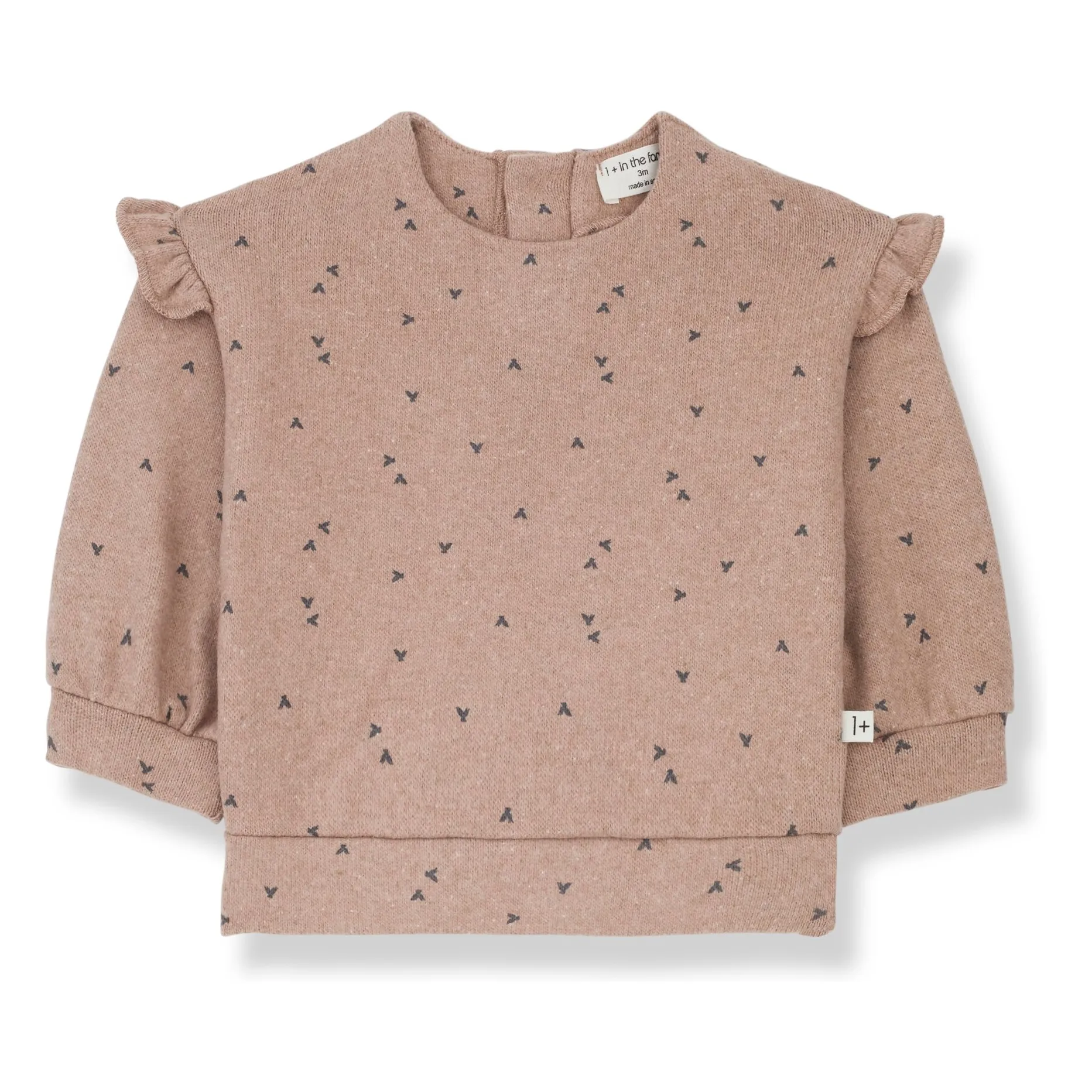 1+ In The Family Pink Celia Ruffle Sweat