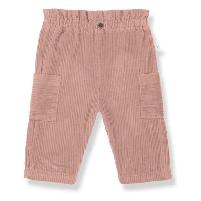 Virginia-Hose aus geripptem Velours | Rosa