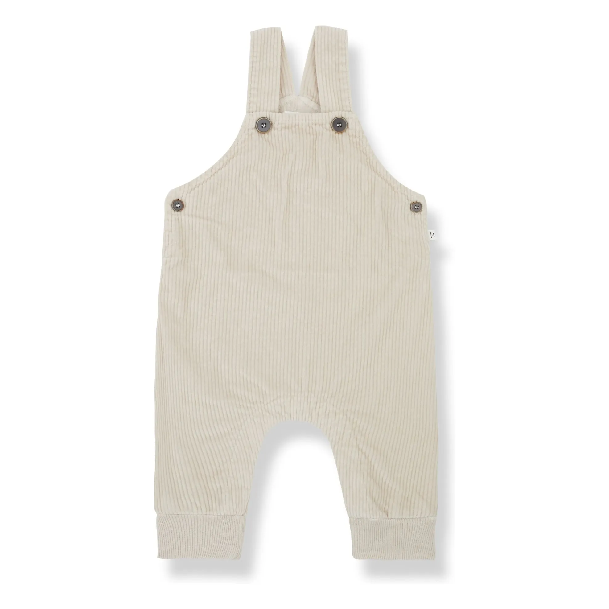 1+ In The Family Ecru Adolf Corduroy Dungarees
