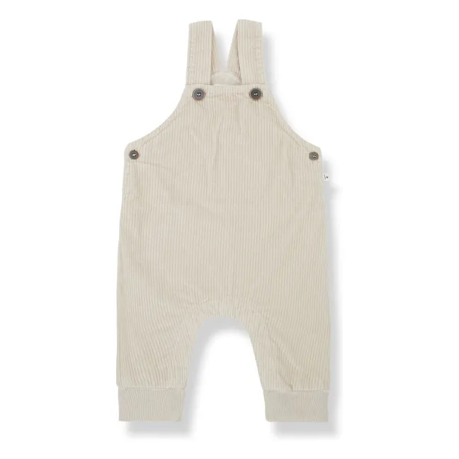 Adolf Corduroy Dungarees | Ecru