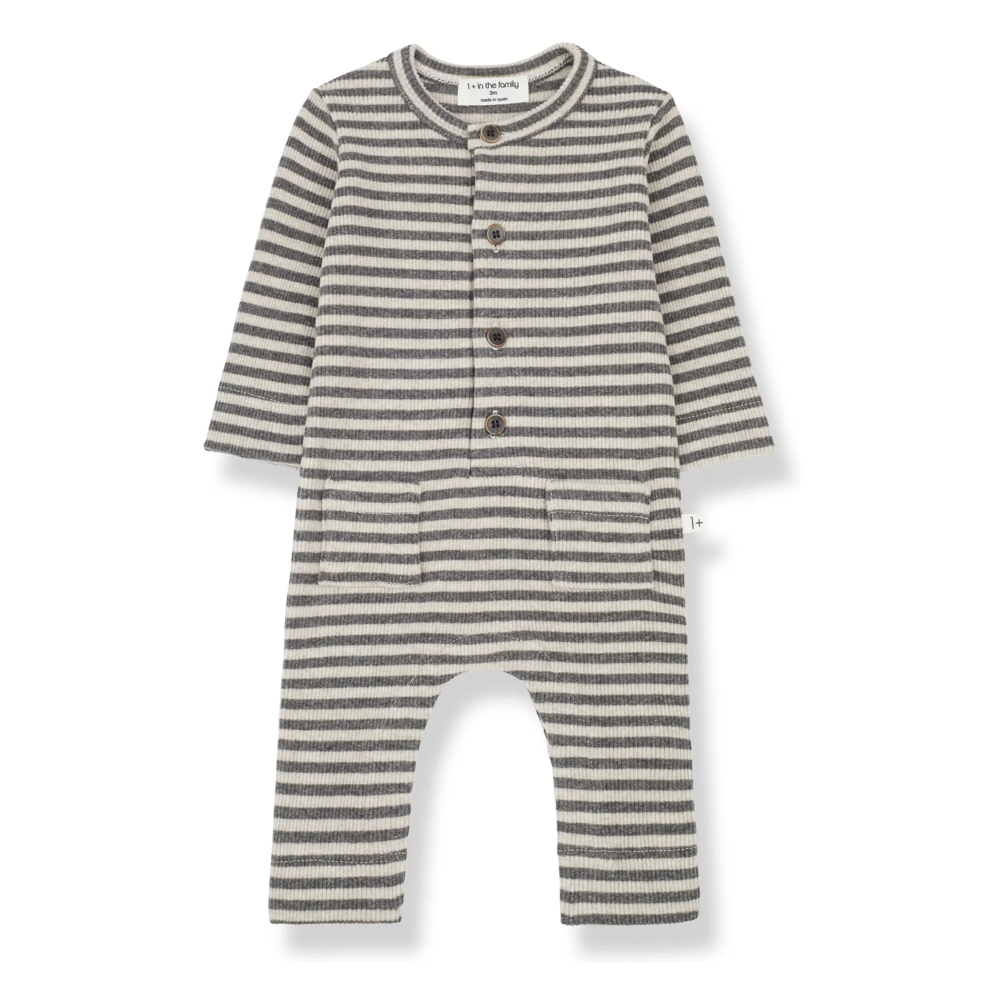 1+ In The Family Ecru Timot Jersey Jumpsuit