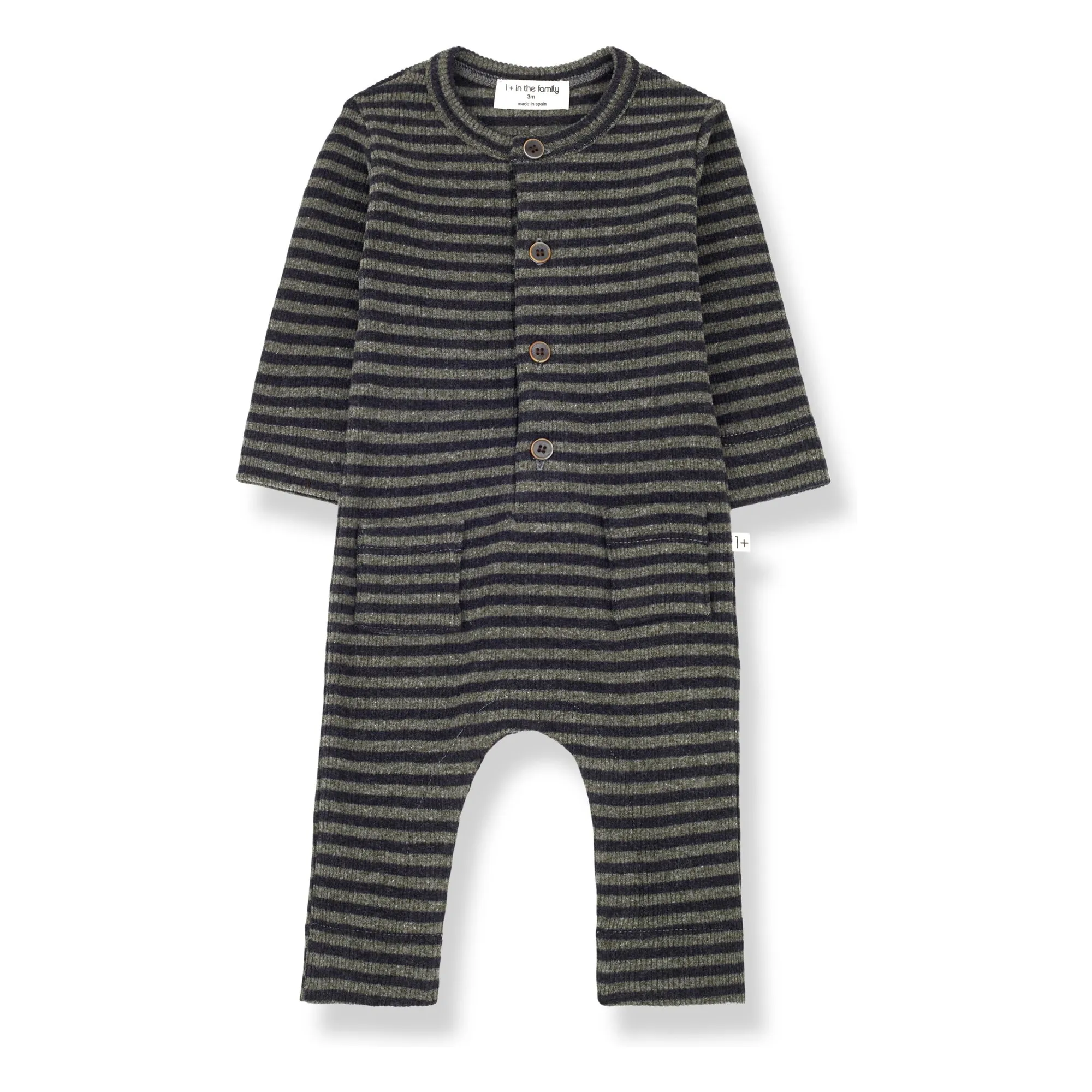 1+ In The Family Khaki Timot Jersey Jumpsuit