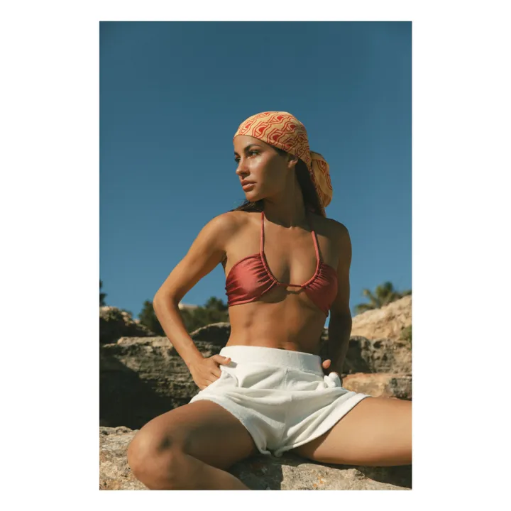 Haut de Maillot de Bain Triangle Inversé | Vieux Rose- Image produit n°2