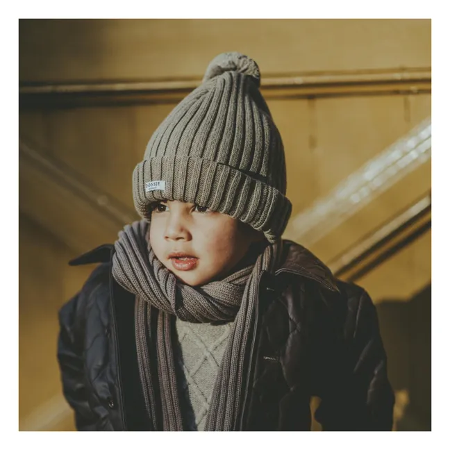 Poppom hat | Taupe grey
