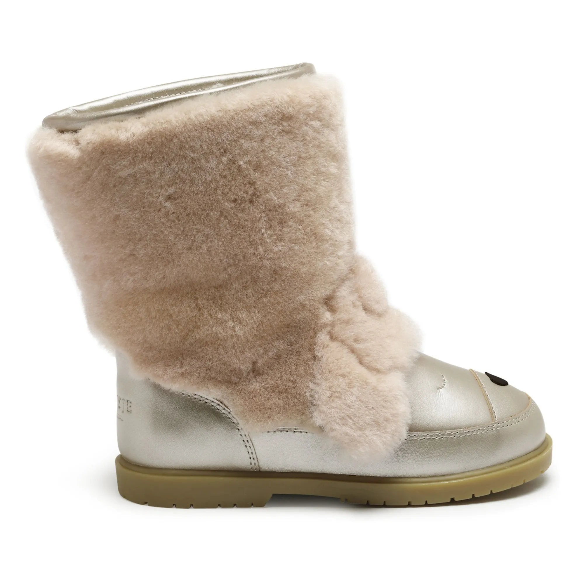 Donsje Beige Wadudu Exclusive Poodle Filled Boots