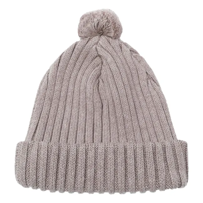 Bonnet Pompom | Gris taupe