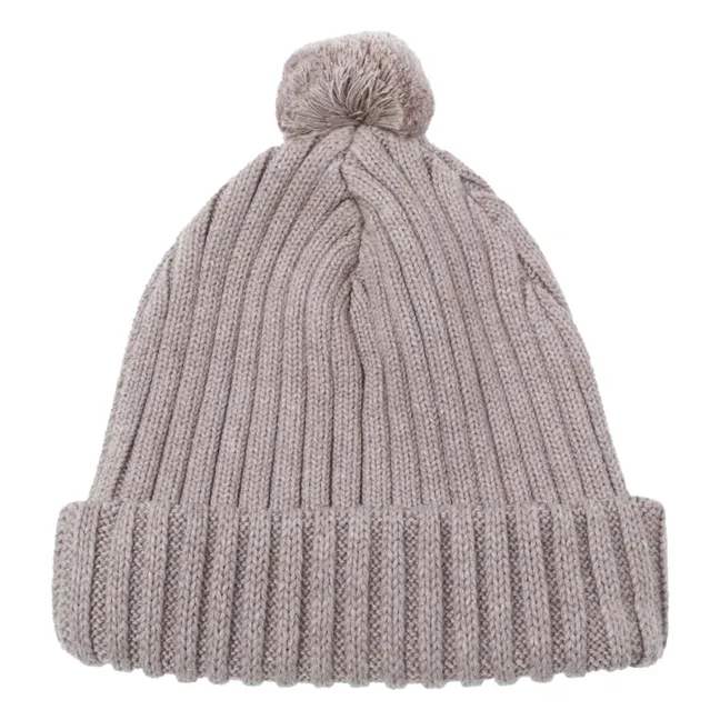 Poppom hat | Taupe grey