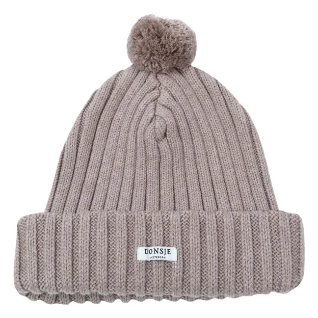 Bonnet Pompom | Gris taupe
