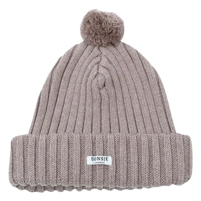 Poppom hat | Taupe grey