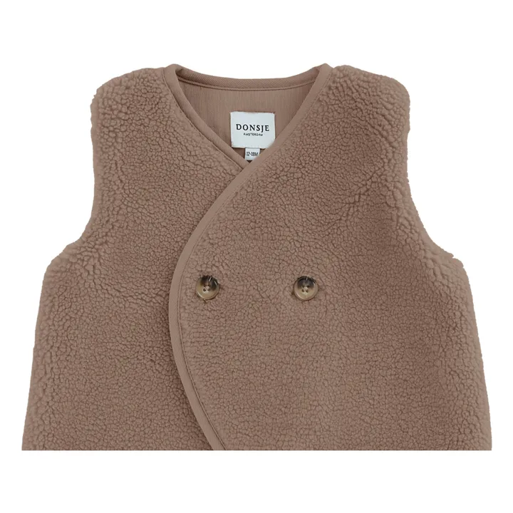 Monty Sleeveless Vest | Brown- Product image n°1