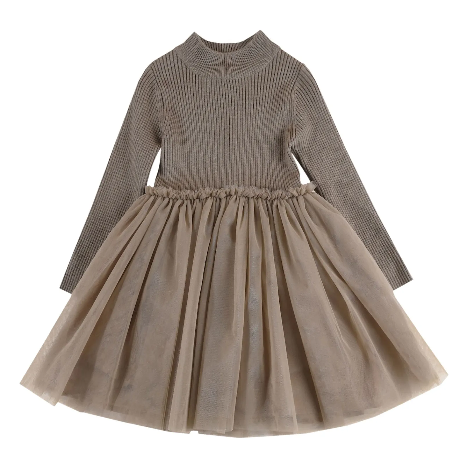 Donsje Taupe Brown Lotus Dress