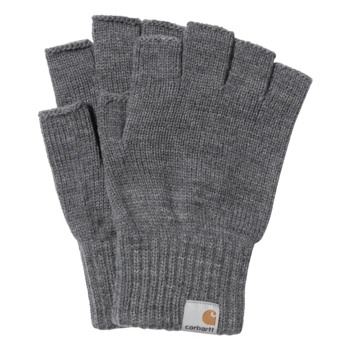Logo mittens | Heather grey- Product image n°0