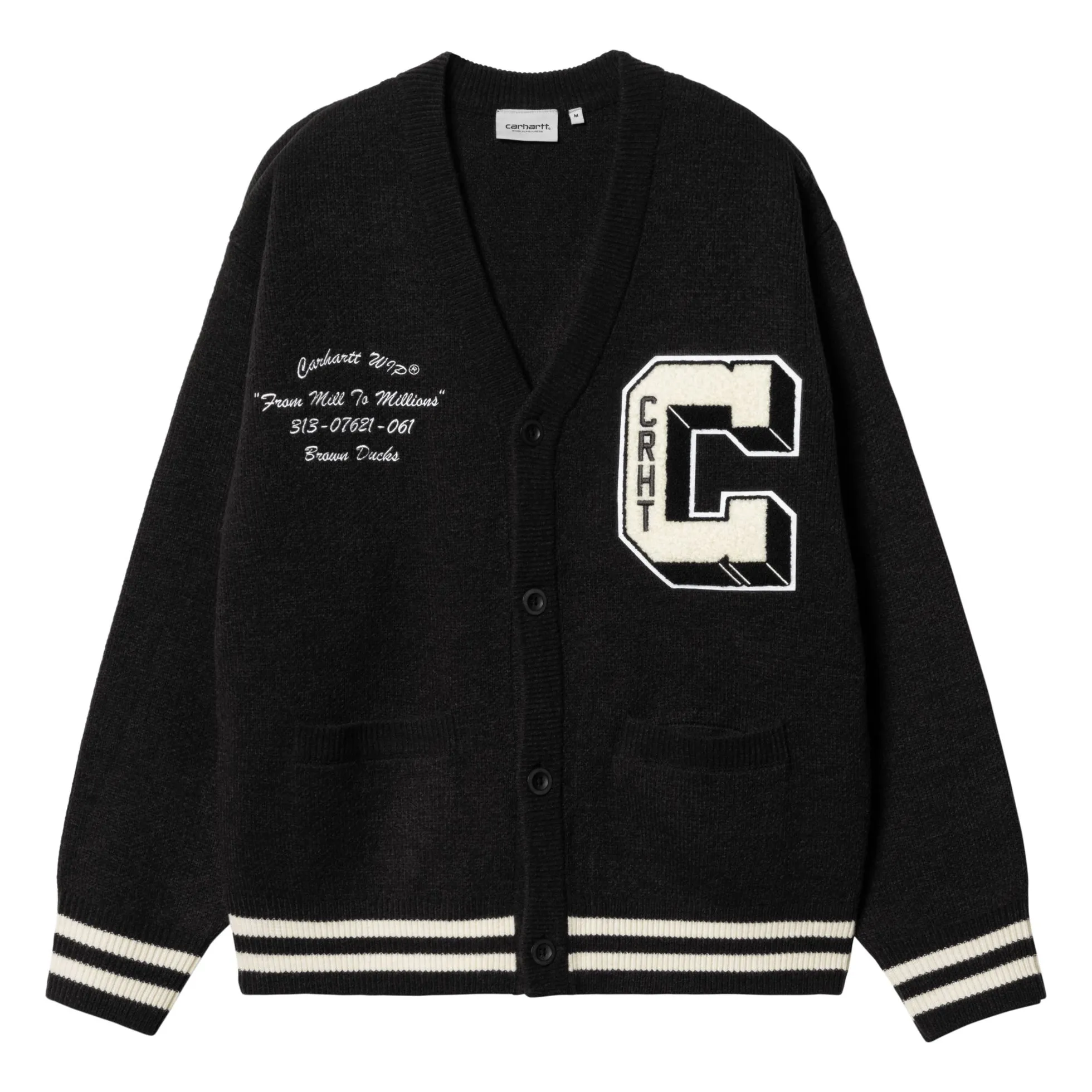 Carhartt Wip Black Cardigan Brown Ducks