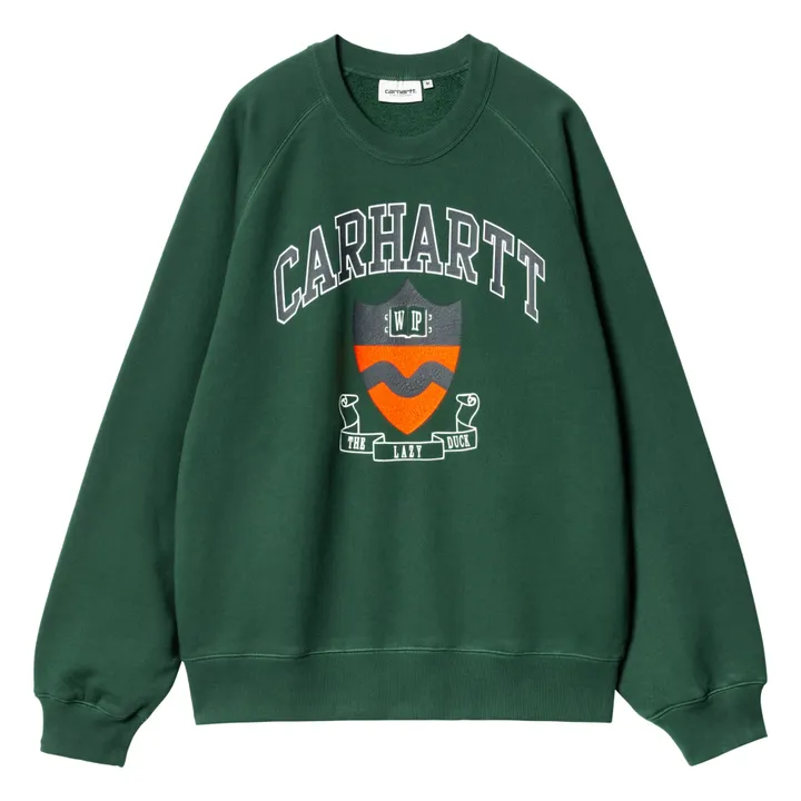 Sweatshirt Lazy Duck Academy | Waldgrün- Produktbild Nr. 0
