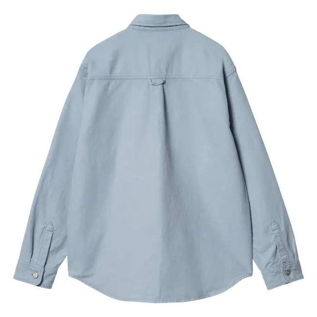 Sobrecamisa Walter de algodón y lino | Azul Gris