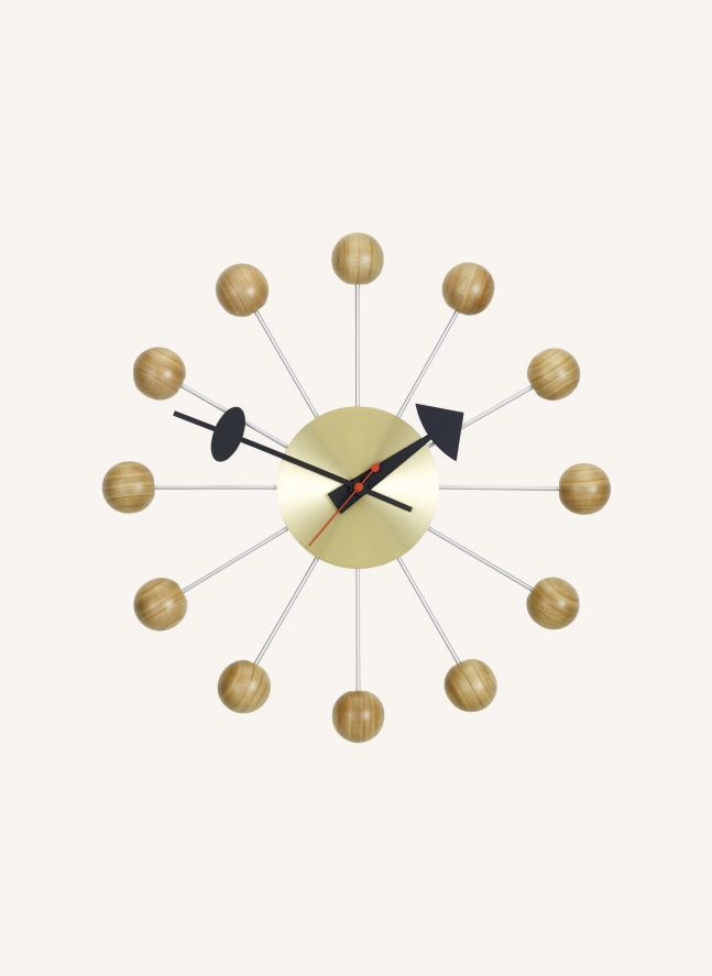 Horloge murale Ball clock - George Nelson | Cerisier