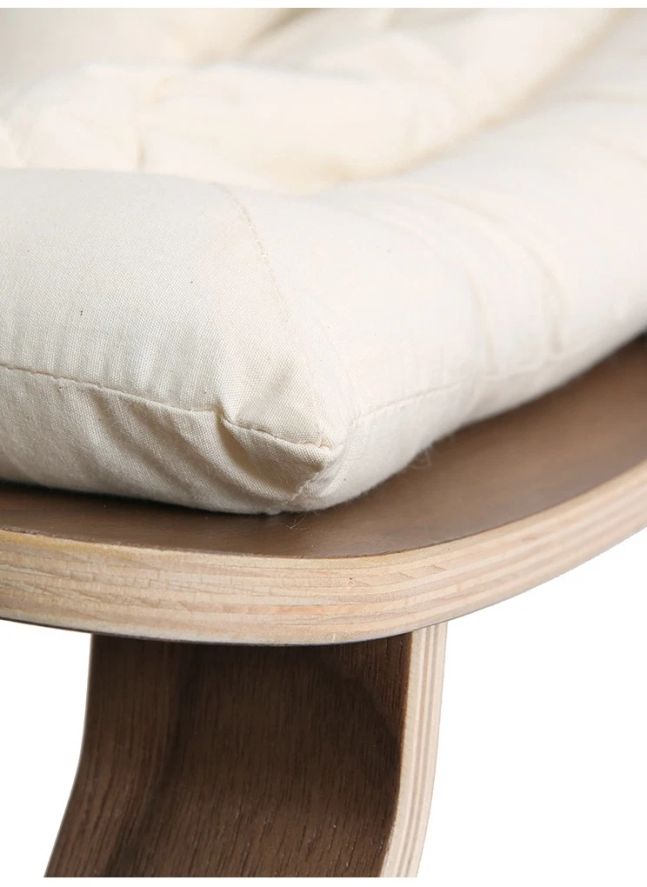 Levo Baby Bouncer - Walnut & Ecru Organic Cotton Cushion | Ecru
