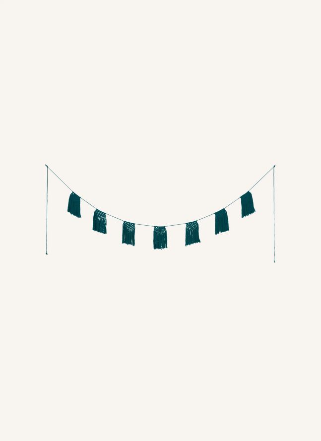 Guirlanda Macramé | Teal Blue S022