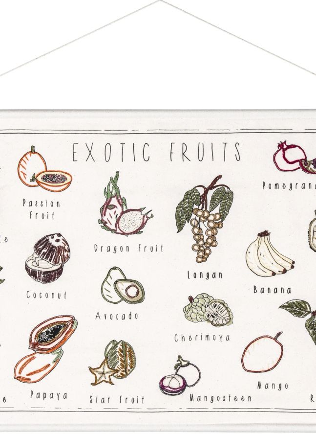 Póster bordado «Frutas exóticas»