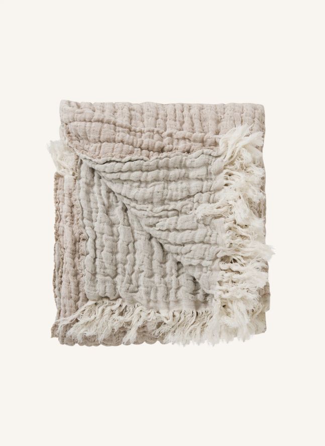 Plaid Mellow en lin et coton | Blush