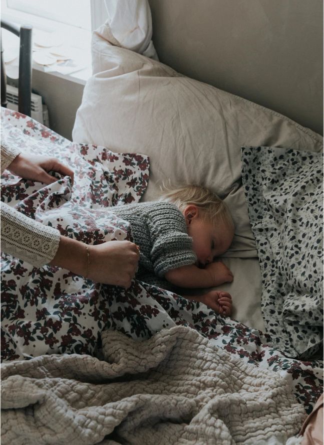 Plaid Mellow en lin et coton | Blush