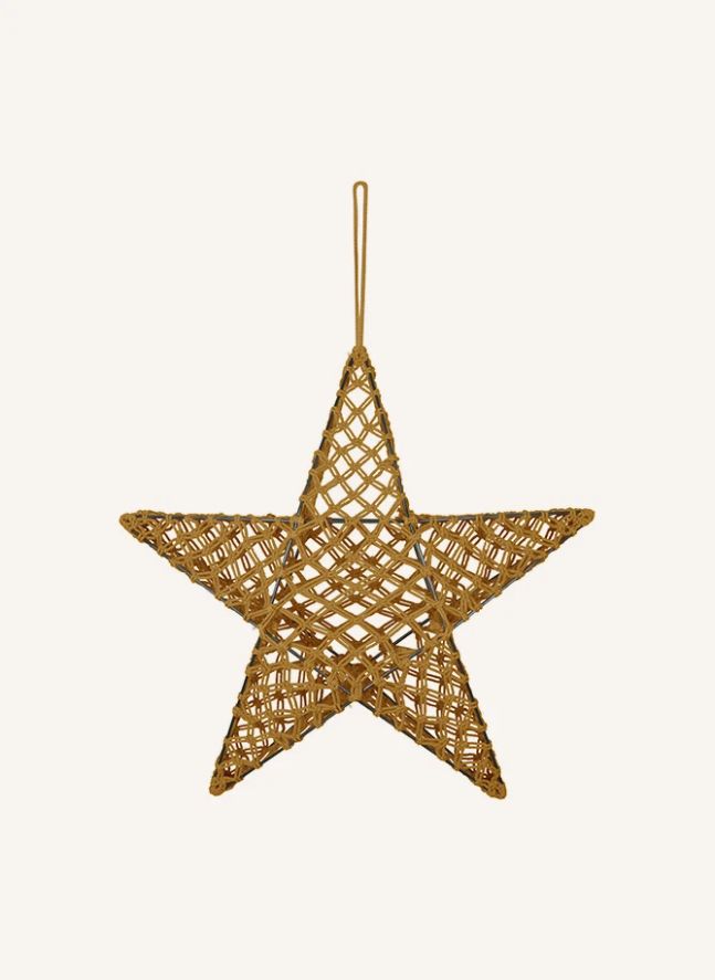 Lámpara estrella macramé | Gold S024