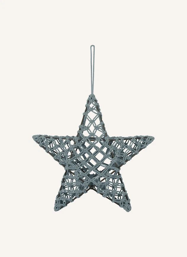 Lámpara estrella macramé | Ice Blue S032