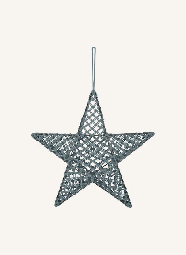 Lámpara estrella macramé | Ice Blue S032