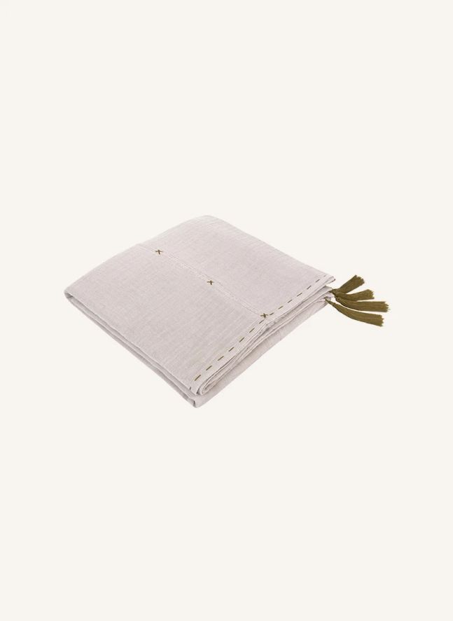 Mantel de gasa doble de algodón bio | Powder S018