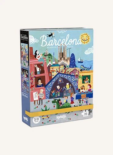 Puzzle recto verso Nuit Jour Barcelona