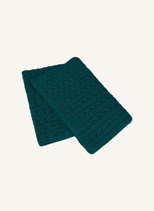 Manta Tara de crochet | Teal Blue S022