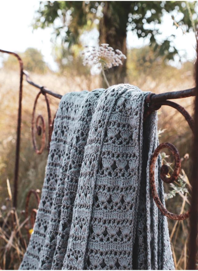 Manta Tara de crochet | Ice Blue S032