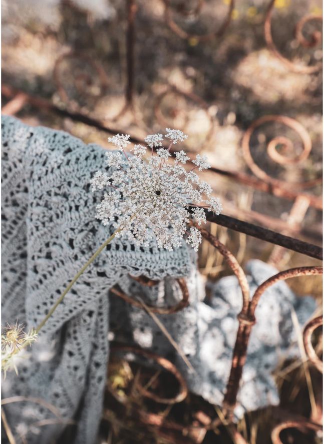 Manta Tara de crochet | Ice Blue S032