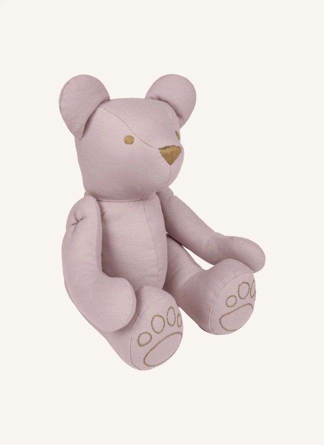 Oso Peluche en canvas de Algodón bio | Dusty Pink S007
