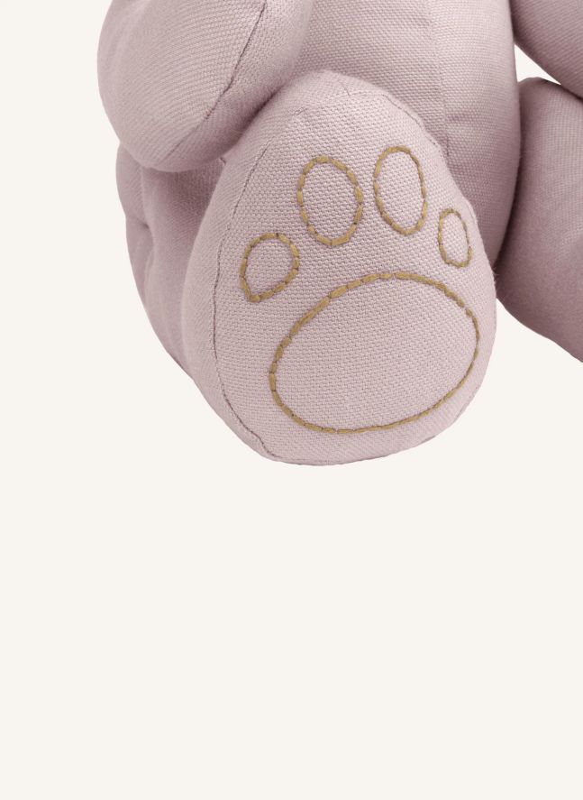 Oso Peluche en canvas de Algodón bio | Dusty Pink S007