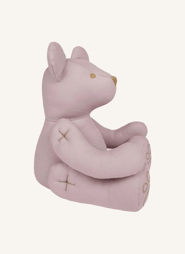 Oso Peluche en canvas de Algodón bio | Dusty Pink S007