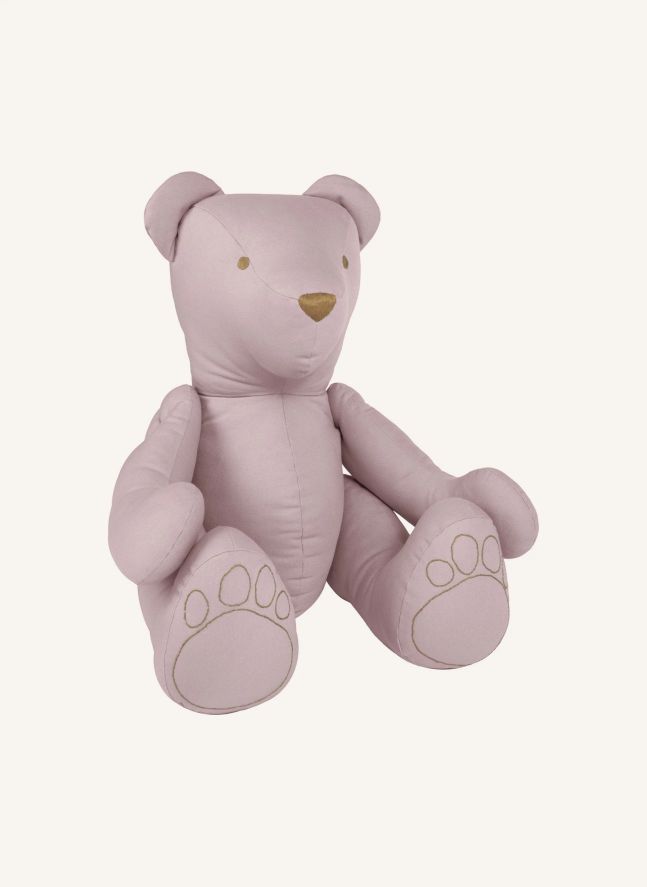 Oso Peluche en canvas de Algodón bio | Dusty Pink S007