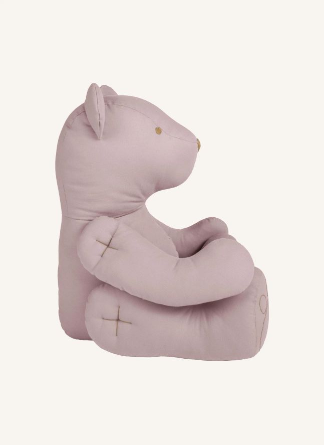 Oso Peluche en canvas de Algodón bio | Dusty Pink S007