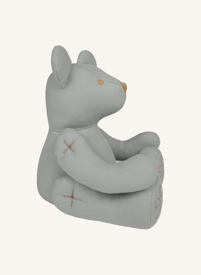Oso Peluche en canvas de Algodón bio | Silver Grey S019