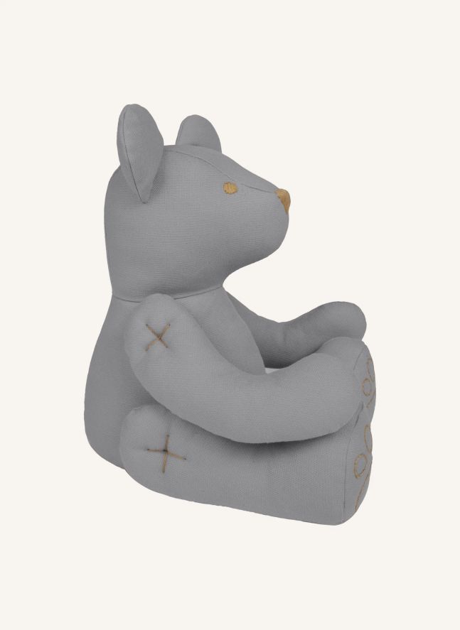 Oso Peluche en canvas de Algodón bio | Stone Grey S045