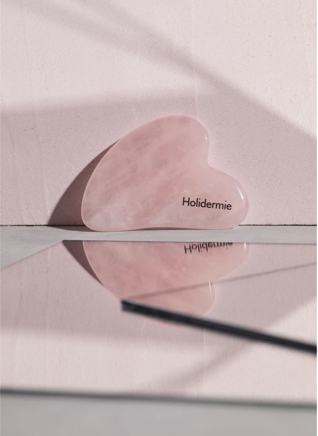 Gua Sha visage en Quartz Rose