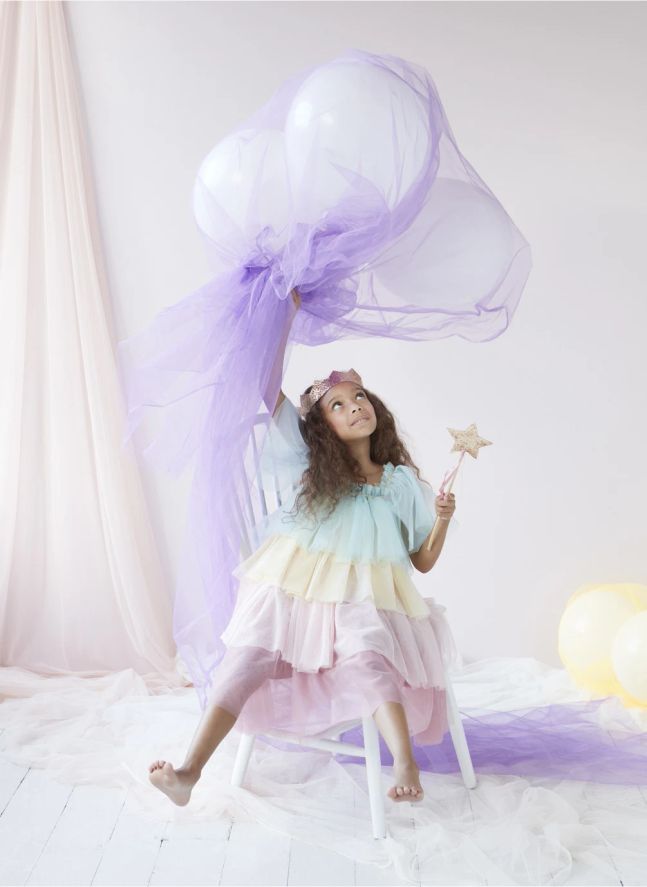 Déguisement de princesse arc-en-ciel
