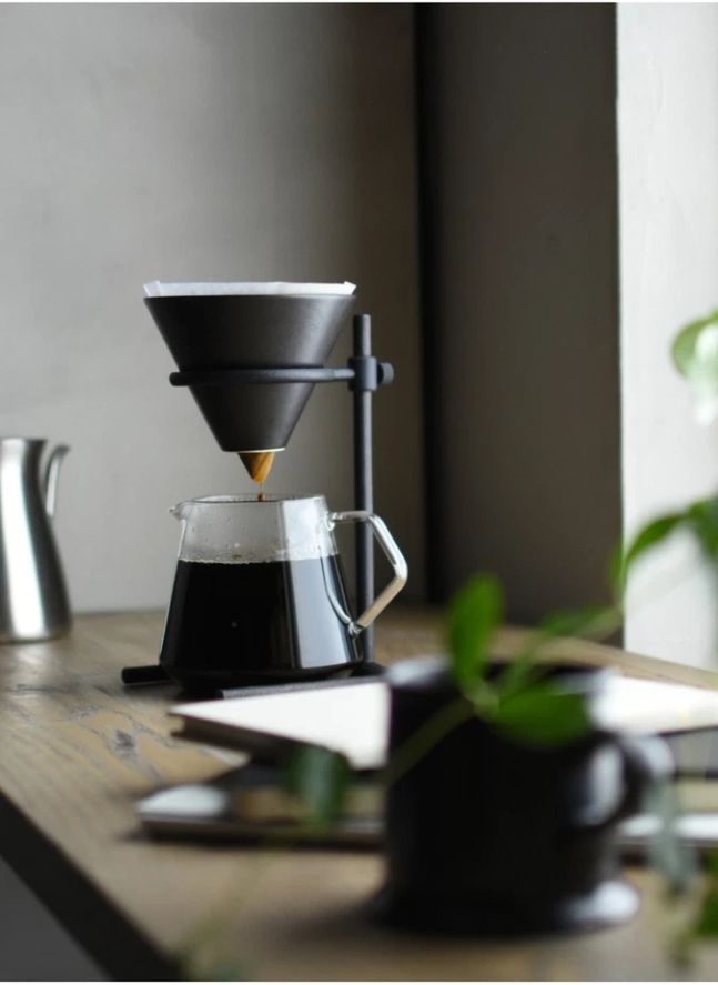 Slow Coffee Cup Set - 4 Cups | Black