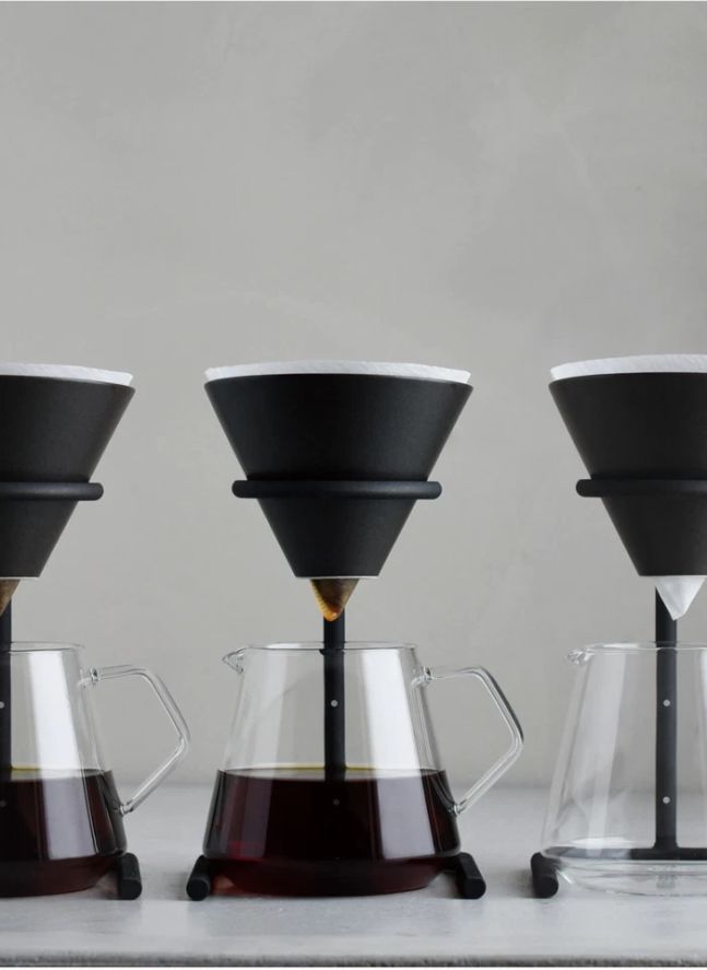 Slow Coffee Cup Set - 4 Cups | Black