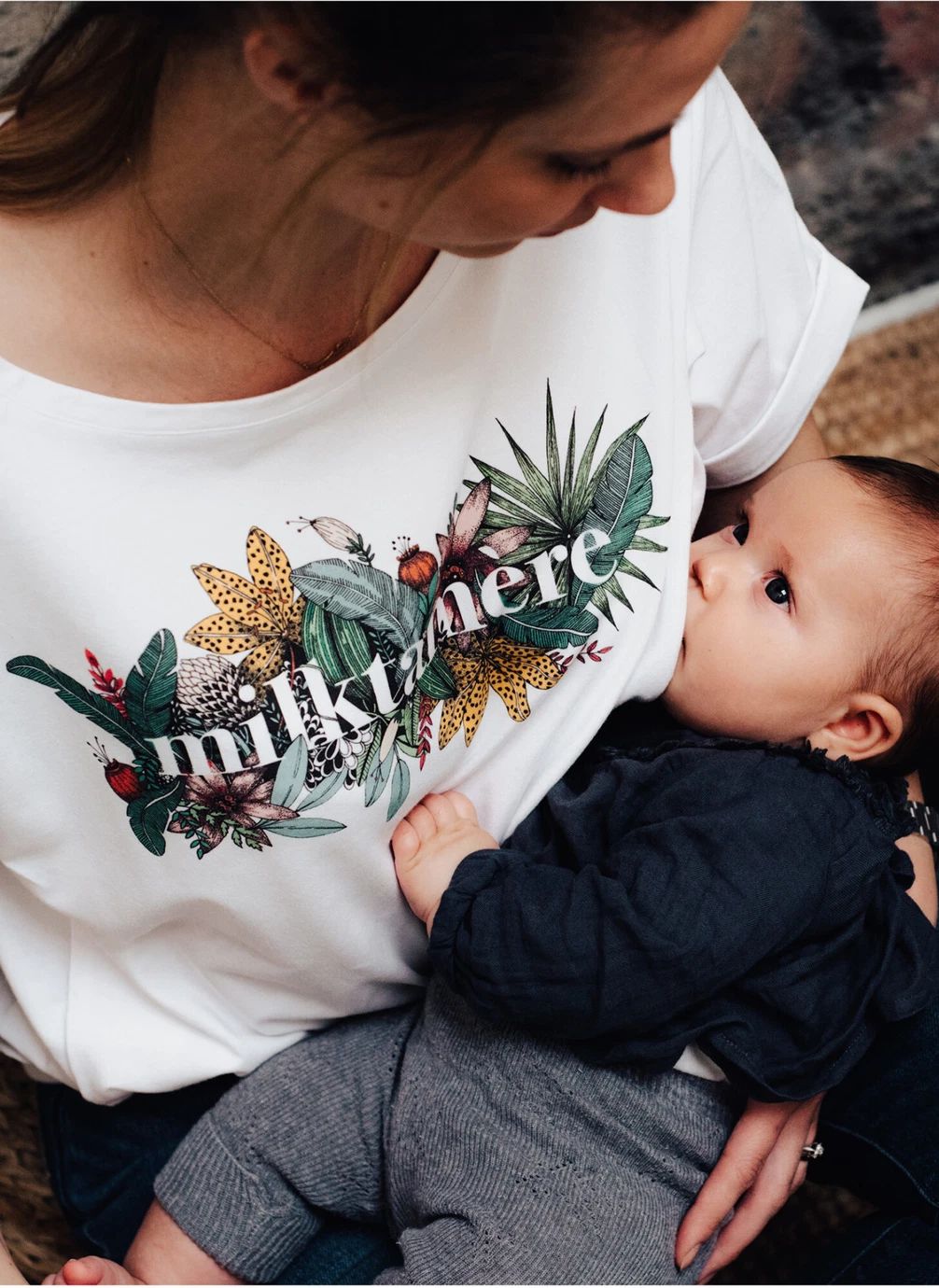 T-Shirt d'allaitement Milktamère | Blanc- Image produit n°1