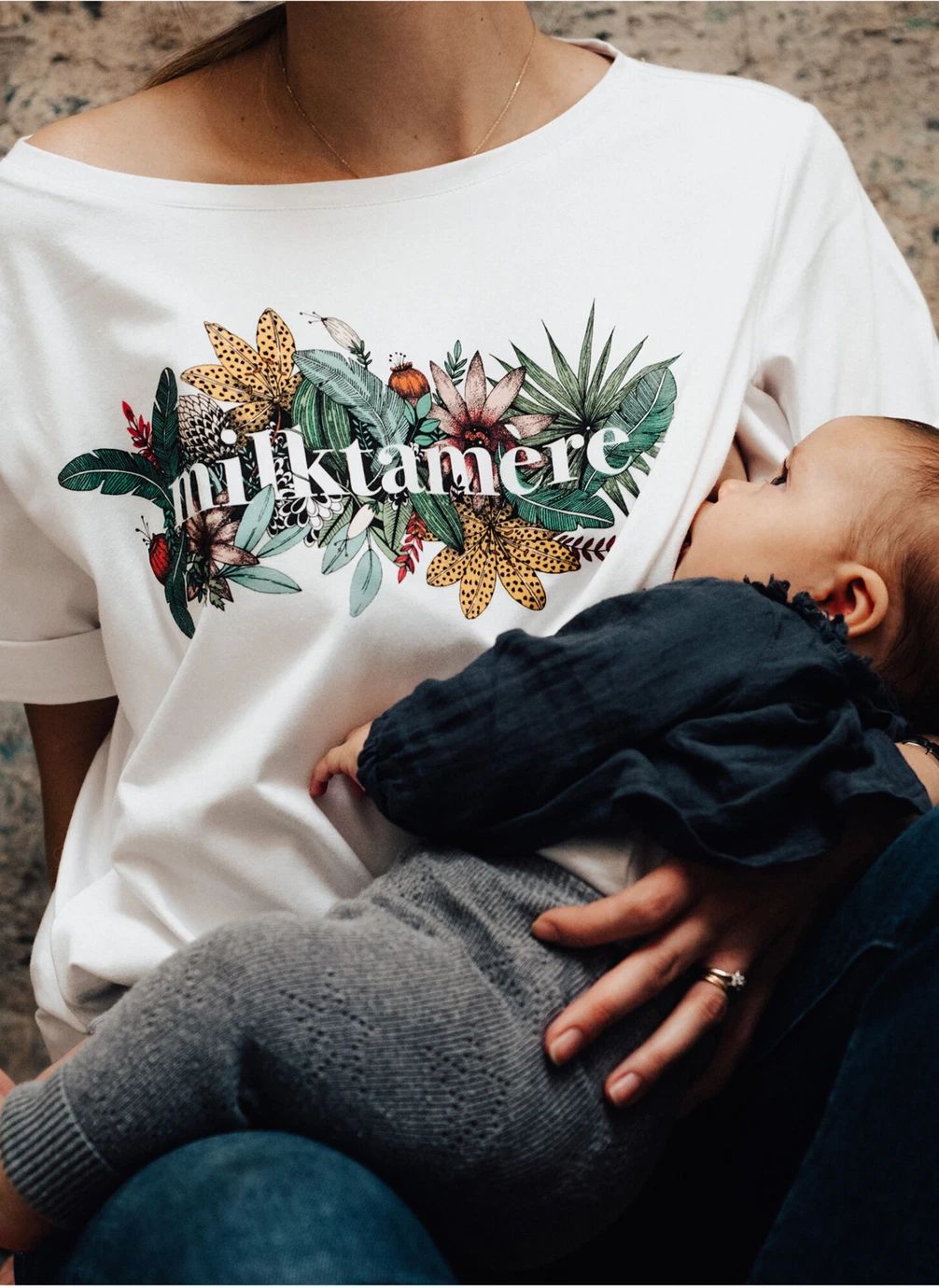 T-Shirt d'allaitement Milktamère | Blanc- Image produit n°3