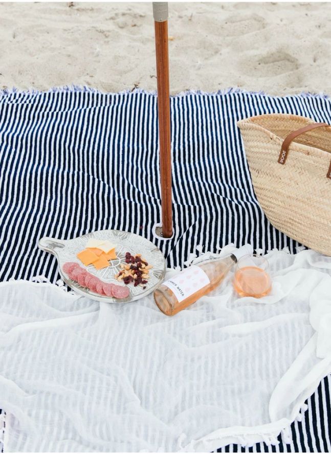 Serviette de plage avec trou | Bleu marine