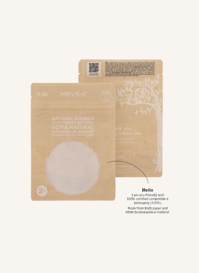 Tétines physiologiques en caoutchouc naturel - Lot de 2 | Beige