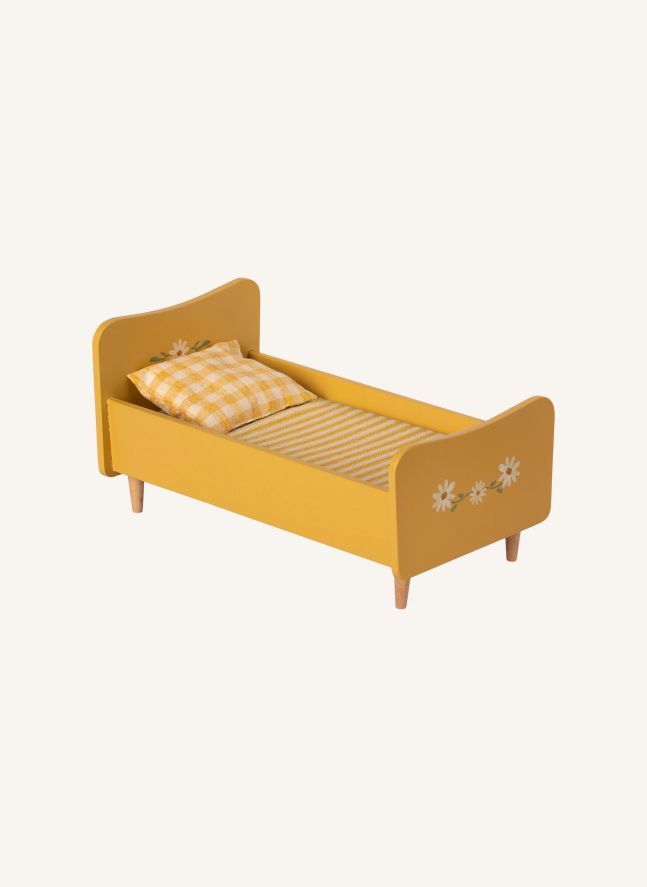 Mini lit en bois | Jaune
